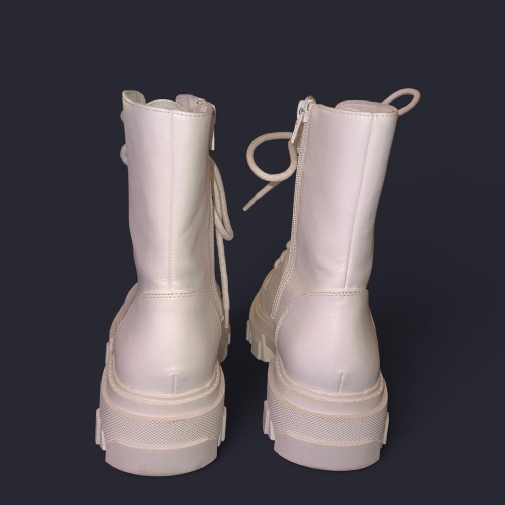 Source Unknown White Combat Boots - image 2